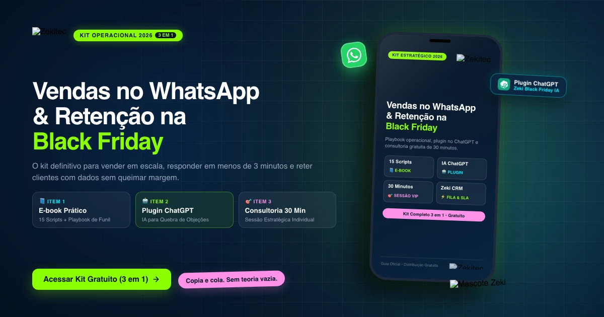 Kit Estratégico Black Friday no WhatsApp